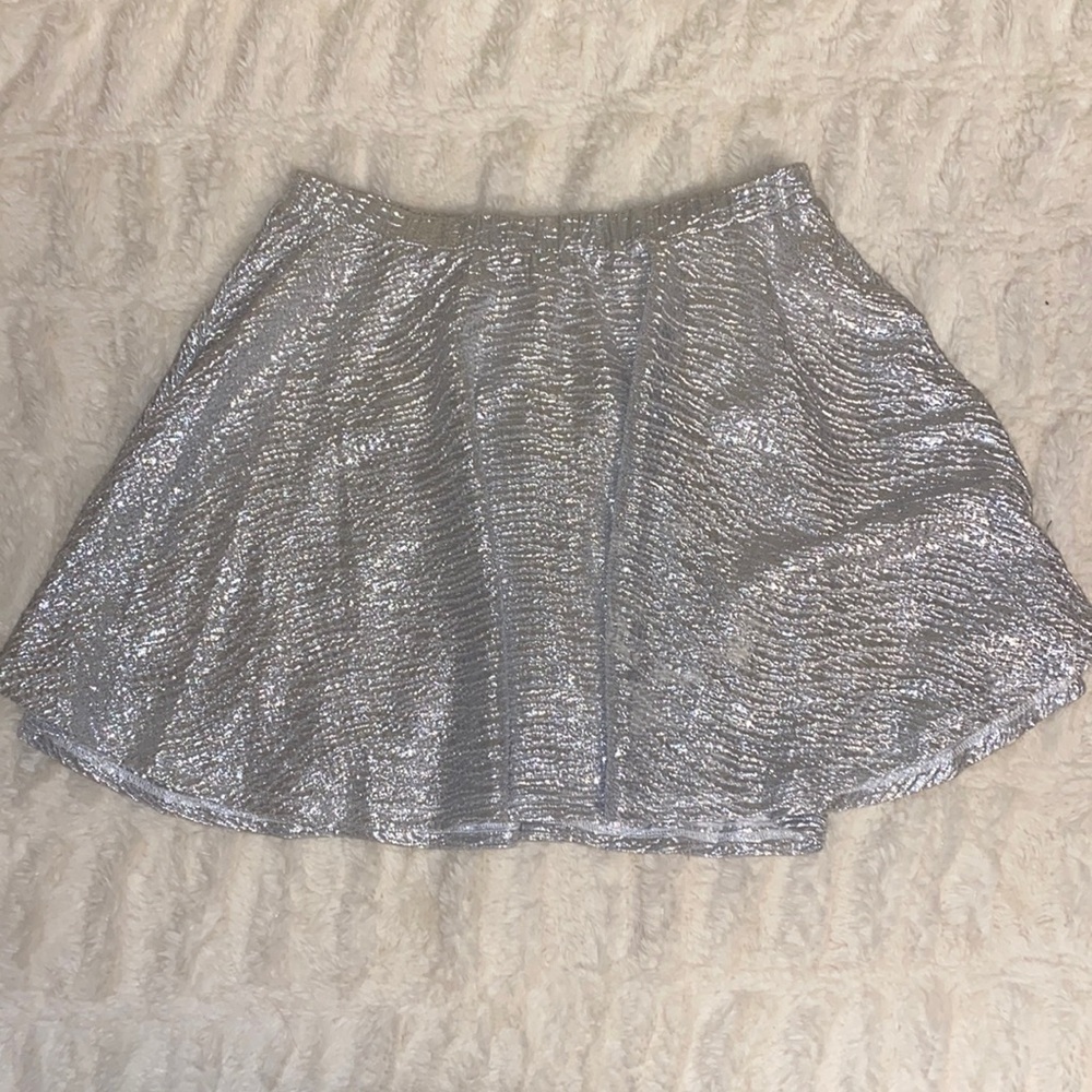 Forever 21 Girls Silver Mini-Skirt Size 13/14